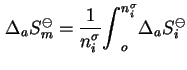$\displaystyle {\Delta}_aS^{\ominus}_m=\frac{1}{n^{\sigma}_i}{\int}_o^{n^{\sigma}_i}{\Delta}_aS^{\ominus}_i$